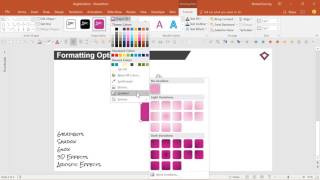 Formatting Options Shape Effects Advanced PowerPoint Tutorial [upl. by Carlson766]