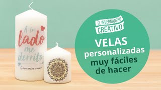 Cómo personalizar velas MUY FÁCIL  How to customize candles [upl. by Ecnahs]