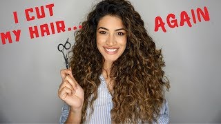 DIY DOUBLE UNICORN HAIR CUT  HOW TO GET LAYERS IN CURLY HAIR [upl. by Denae]