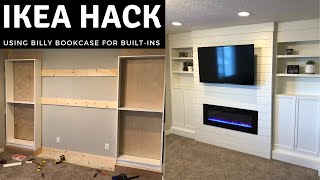 IKEA Billy Bookcase Hack  DIY BuiltIn Shelves [upl. by Solohcin]