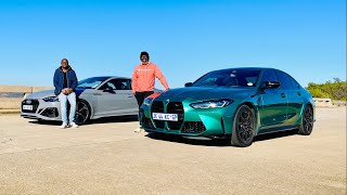 BMW M3 G80 VS 2021 Audi RS5  BRUTAL drag race [upl. by Soren]