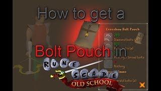 How to get a bolt pouch OSRS [upl. by Olyhs710]