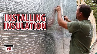 Installing Insulation on our DIY Shop Building Kits [upl. by Ron]