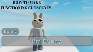 How to make a functioning cutscene in the cutscene creator How to use it  Roblox Piggy Build Mode [upl. by Allekram]