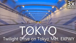 4K Twilight drive on Tokyo Metropolitan Expressway  首都高周遊夜景ドライブ [upl. by Havot]