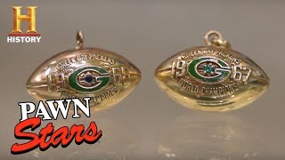 Pawn Stars Green Bay Super Bowl Pendants  History [upl. by Kirbie]