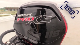 Tested  Mercury ProXS 115HP 4 stroke 21L [upl. by Ahsika]