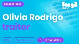 Olivia Rodrigo  traitor Piano Karaoke [upl. by Acired861]