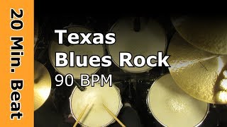 Texas Blues Rock Drum Track 90 BPM 20 Minute Drum Loop [upl. by Ahsinnek]