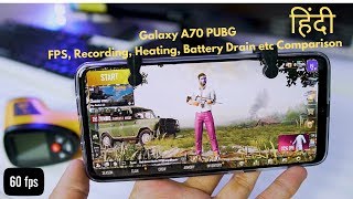 Galaxy A70 PUBG 60 FPS Max Settings Test Hindi 🔥🔥 Touch Screen Issues [upl. by Ailana]