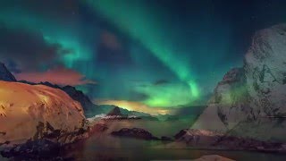 Aurora Borealis Timelapse in 4K  Lofoten  Northern Lights in Norway [upl. by Hseham]