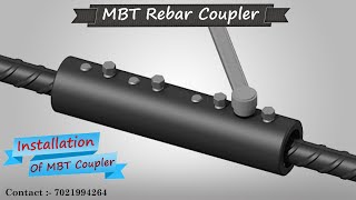 MBT Rebar Coupler  Rebar Coupler  Installation Of MBT Coupler  Threading Forging Coupler Service [upl. by Nnil545]