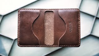 Making a Simple Leather Card Wallet [upl. by Jehiah]