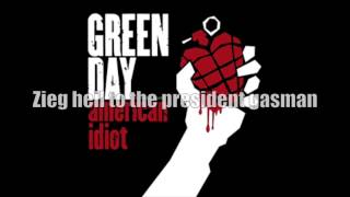 Green Day  Holiday CLEAN LYRICS [upl. by Aziar774]