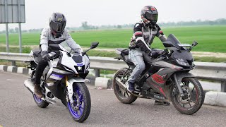 Yamaha R15M VS R15 V3  Comparison amp Top End Race [upl. by Aro872]