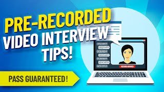 PRERECORDED VIDEO INTERVIEW TIPS Questions amp BRILLIANT ANSWERS [upl. by Odlopoel]