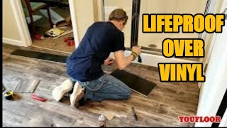 Installing LifeProof Vinyl Plank Flooring Over Existing Vinyl [upl. by Seabrook]