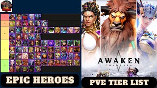 Awaken Chaos Era  Epic Tier List PVE [upl. by Intyre385]