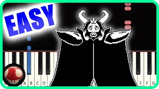 Bergentrückung  ASGORE  Undertale  EASY Piano TutorialSynthesia Top Anime Music [upl. by Yor]