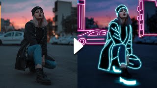 GIMP Tutorial  Glowing Neon Lines Effect [upl. by Nobe699]