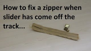 how to fix zipper that came off track  no tools needed [upl. by Dlorrej]