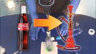 DIY shishahookah from Cola bottle EASY how to [upl. by Enirroc]