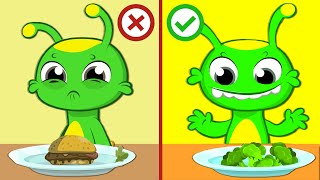 Groovy the Martian teaches children to eat healthy fruits and vegetables  Episodes amp nursery rhymes [upl. by Hesky]