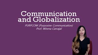 Communication and Globalization [upl. by Aehsel]