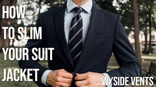 DIY Suit Coat Sliming Tutorial  No More Boxy Suit [upl. by Margarita]