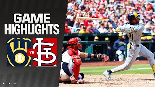 Brewers vs Cardinals Game Highlights 42024  MLB Highlights [upl. by Acinonrev329]