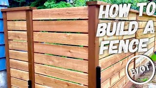 How To Build A Fence  DIY PRIVACY FENCE [upl. by Arikehs529]