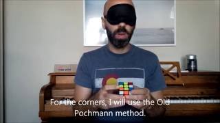 First Blindfolded Rubiks Cube Solve with instructions [upl. by Letsou]