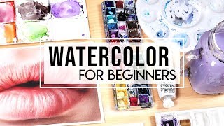 HOW TO USE WATERCOLOR  Guide for Beginners [upl. by Leonardo]