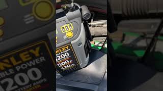 Stanley 1200 jumper amp air compressor  Jump Review [upl. by Nommad]