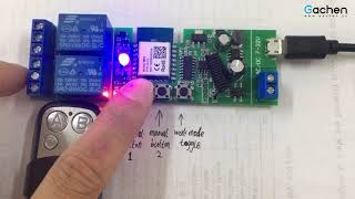 EACHEN Tuya smart relay module RF pairing and clearing instruction [upl. by Jabon]