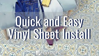 DIY Quick and Easy Vinyl Sheet Install [upl. by Rubin]