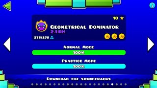 GEOMETRICAL DOMINATOR 21 RM VER  Geometry Dash 211  Geometric Dimension  Lemons Demon [upl. by Gnouv]