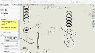 Assembly Drawing  SolidWorks 2018 Tutorial [upl. by Eitisahc]