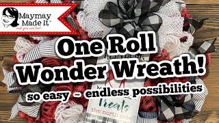 One Roll Wonder Mesh Wreath SO EASY [upl. by Ylra533]