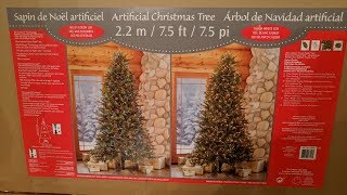 Costco 75 Artificial Prelit Christmas Tree Unboxing and Review [upl. by Ahsemak]