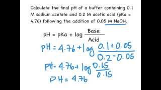 Buffer Calculations [upl. by Hermosa569]