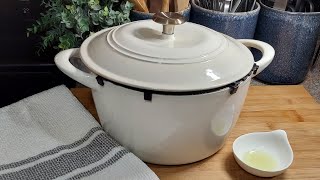 How to season an Enameled Cast Iron Dutch Oven  TRAMONTINA [upl. by Colyer]