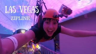 Downtown Las Vegas Zipline  Slotzilla [upl. by Sineray758]