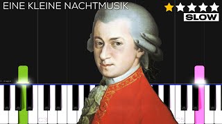 Mozart  Eine kleine Nachtmusik  SLOW EASY Piano Tutorial [upl. by Schifra890]