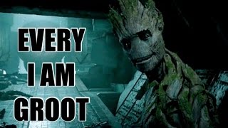 EVERY quotI AM GROOTquot IN GUARDIANS OF THE GALAXY [upl. by Oironoh]