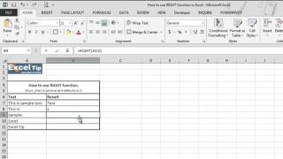 How to use RIGHT function in Excel [upl. by Emlynne771]