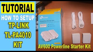 How to Set Up TPLink AV600 TLPA4010 KIT Powerline Starter Kit [upl. by Malloch86]