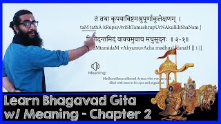 Learn BhagavadGita with Narration of Meanings  Chapter 2 [upl. by Nicolette]