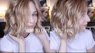 HOW TO CURL SHORT HAIR  EASY amp EFFORTLESSLY CUTE [upl. by Hak]