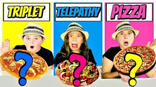 Triplet  Twin Telepathy Pizza Challenge ft The WILD ADVENTURE GIRLS [upl. by Etnaud386]